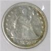 Image 1 : 1876 SEATED LIBERTY SILVER QUARTER *NICE VERY EARLY QUARTER*!! QUARTER CAME OUT OF SAFE!!