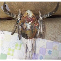 Native American Hand Painted Skull