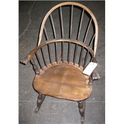 Vintage Sack-back Windsor Rocking Chair.