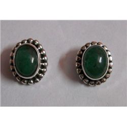 3.480g Earring of Emerald Sterling Silver