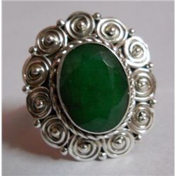 8.210g Emerald Ring Sterling Silver