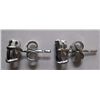 Image 2 : 1.500g Earring of Blue Sapphire in silver