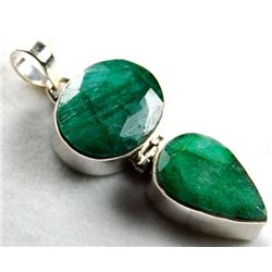 9.1g Pandent of Emerald Sterling Silver
