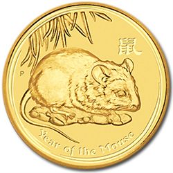 2008 1/4 oz Gold Coin Year of the Mouse (Series 2)