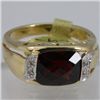 Image 1 : Genuine  4.04 ctw  Garnet Ring  14KT Yellow Gold