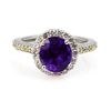 Image 1 : Genuine 1.85 ctw Amethyst Ring 14Kt White/Yellow  Gold