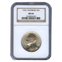 Certified Commemorative Half Dollar Lynchburg 1936 MS66