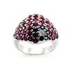 Image 1 : Genuine  3.11 ctw Ruby, Sapphire Ring 14k