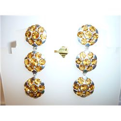 43.50 CTW CITRINE EARRING .925 STERLING SILVER