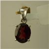 Image 1 : 9.00 CTW GARNET PENDANT .925 STERLING SILVER