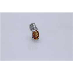 3.75 CTW ORANGE SAPPHIRE .925 STERLING SILVER