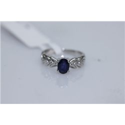 14.75 CTW SAPPHIRE RING .925 STERLING SILVER