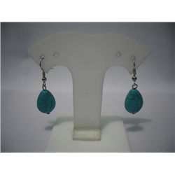 TEARDROP BLUE TURQUISE DANGLING EARRINGS