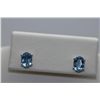 Image 1 : 7.25 CTW BLUE TOPAZ EARINGS .925 STERLING SILVER