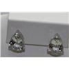 Image 1 : 26.05 CTW GREEN AMETHYST EARINGS .925 STERLING SILVER