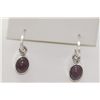 Image 1 : 12.57 CTW STAR RUBY E ARINGS .925 STERLING SILVER