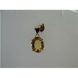 7.75 CTW CITRINE PENDANT .925 STERLING SILVER