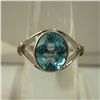 Image 1 : 16.50 CTW BLUE TOPAZ RING .925 STERLING SILVER