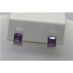 13.30 CTW AMETHYST EARRING .925 STERLING SILVER