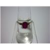 Image 1 : 9.50 CTW RUBY RING .925 STERLING SILVER