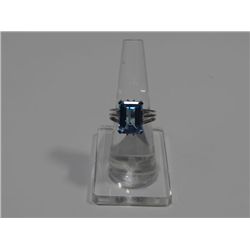 33.75 CTW BLUE TOPAZ RING .925 STERLING SILVER