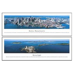 2 James Blakeway Panorama Photo Prints -Boston