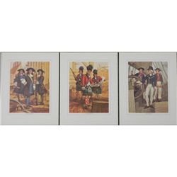 3 Tom McNeely Military Art Prints 17th-19th Century