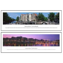 2 James Blakeway Panorama Photo Prints -Amsterdam