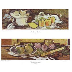 2 Georges Braque Still Life Prints Lemons, Plums