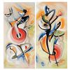 Image 1 : Jammin III and IV Art Prints Alfred Gockel
