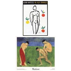 2 Matisse Art Prints Jeu de Boules, Nu aux Oranges