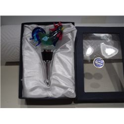 Murano Glass Wine Stopper - Rooster