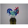 Image 3 : Murano Glass Wine Stopper - Rooster