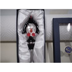 Murano Glass Wine Stopper - Penguin