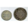 Image 1 : ANCHOR COINAGE 1822 QUARTER + 1/16 DOLLAR BRITAIN