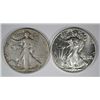 Image 1 : 1938-D FINE+ & 1940 UNC WALKING LIBERTY HALF DOLLARS