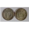 Image 2 : ( 2 ) NICE CIRCULATED MORGAN SILVER DOLLARS: 1884-P AND 1921-P