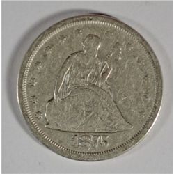 1875-S 20 CENT VG+