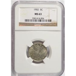 1902 LIBERTY NICKEL NGC MS-63