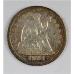 1851-O HALF DIME FINE
