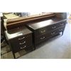 Image 1 : DARK WOOD 6 DRAWER DRESSER & 3 DRAWER NIGHT STAND
