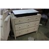 Image 1 : GLASS TRAY AND 3 DRAWER FABRIC CHEST
