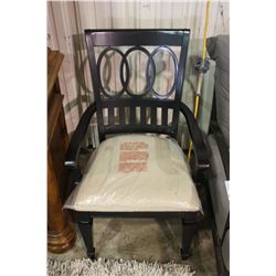 2 BLACK OCCASIONAL CHAIRS