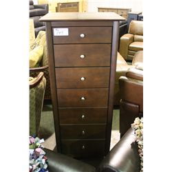 DARK WOOD 7 DRAWER LINGERIE CHEST