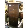 Image 1 : DARK WOOD 7 DRAWER LINGERIE CHEST