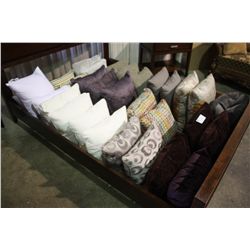 LARGE LOT OF ASSORTED THROW PILLOWS