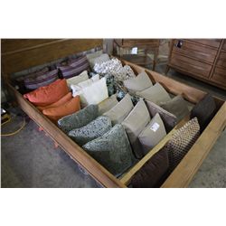 LARGE LOT OF ASSORTED THROW PILLOWS