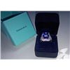 Image 1 : Lady's 18K White Gold Tanzanite Dinner Ring with
