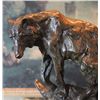 Image 1 : Wolf on a Rock Bronze Sculpture