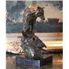 Image 2 : Wolf on a Rock Bronze Sculpture